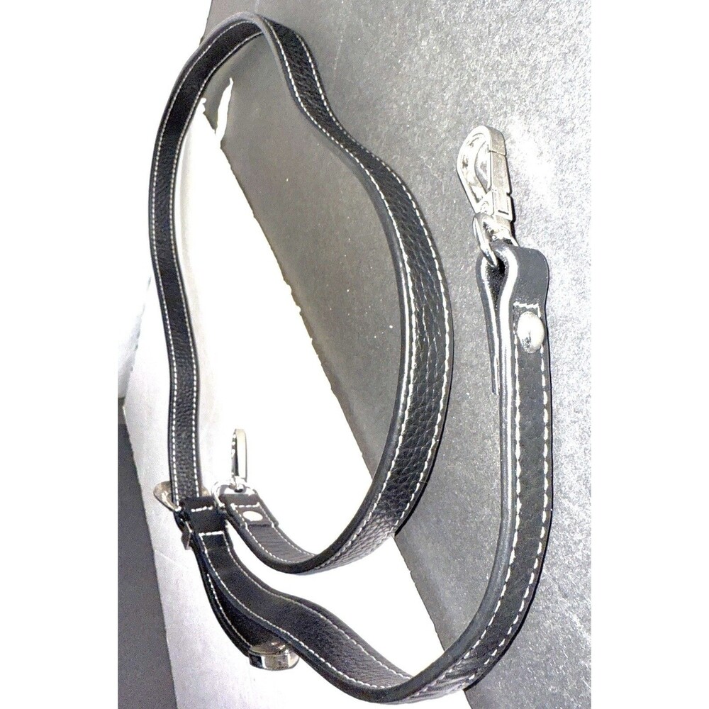 Western buckle Black Leather Shoulder Strap Replacement for Handbags